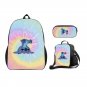 Disney Stitch Backpack 3pcs/Set Cartoon School Bags for Teenagers Travel Outdoors