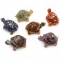 50MM Resin Turtle Statue Healing Crystals Tumbled Stones Sculpture Reiki Pocket Animals