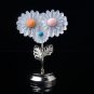 1PC Natural Selenite Three Flower Statue Carving Reiki Crystal Ore Ornaments Figurine