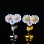 1PC Natural Selenite Three Flower Statue Carving Reiki Crystal Ore Ornaments Figurine