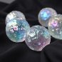 4 cm Natural Fluorite Plated Color, Crystal Rock, Moon-Shaped Ball, Walking Planet