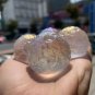 4 cm Natural Fluorite Plated Color, Crystal Rock, Moon-Shaped Ball, Walking Planet
