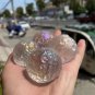 4 cm Natural Fluorite Plated Color, Crystal Rock, Moon-Shaped Ball, Walking Planet