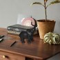 Golden Resin Elephant Statue Desktop Elephant Craft Feng Shui Elegant Elephant Trunk