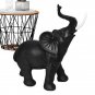 Golden Resin Elephant Statue Desktop Elephant Craft Feng Shui Elegant Elephant Trunk