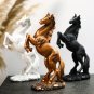 Resin Statue Golden White Black Horse Figure Nordic Abstract Ornaments For Figurines Horse