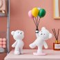 Cute Balloon Bear Statue Figurines for Interior Animal Model Kawaii Room Decor Home