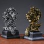 American Retro Lion Head Statue Creative Home Decoration Resin Figurine Living Room