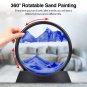 Moving Sand Art Picture Round Glass 3D Hourglass Deep Sea Sandscape In Motion Display