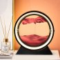 Moving Sand Art Picture Round Glass 3D Hourglass Deep Sea Sandscape In Motion Display