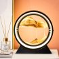 Moving Sand Art Picture Round Glass 3D Hourglass Deep Sea Sandscape In Motion Display