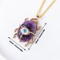 1PC Natural Crystal Gemstone Insect Eye Pendant Ornament Necklace Reiki Fashion