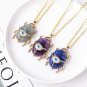 1PC Natural Crystal Gemstone Insect Eye Pendant Ornament Necklace Reiki Fashion
