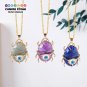 1PC Natural Crystal Gemstone Insect Eye Pendant Ornament Necklace Reiki Fashion
