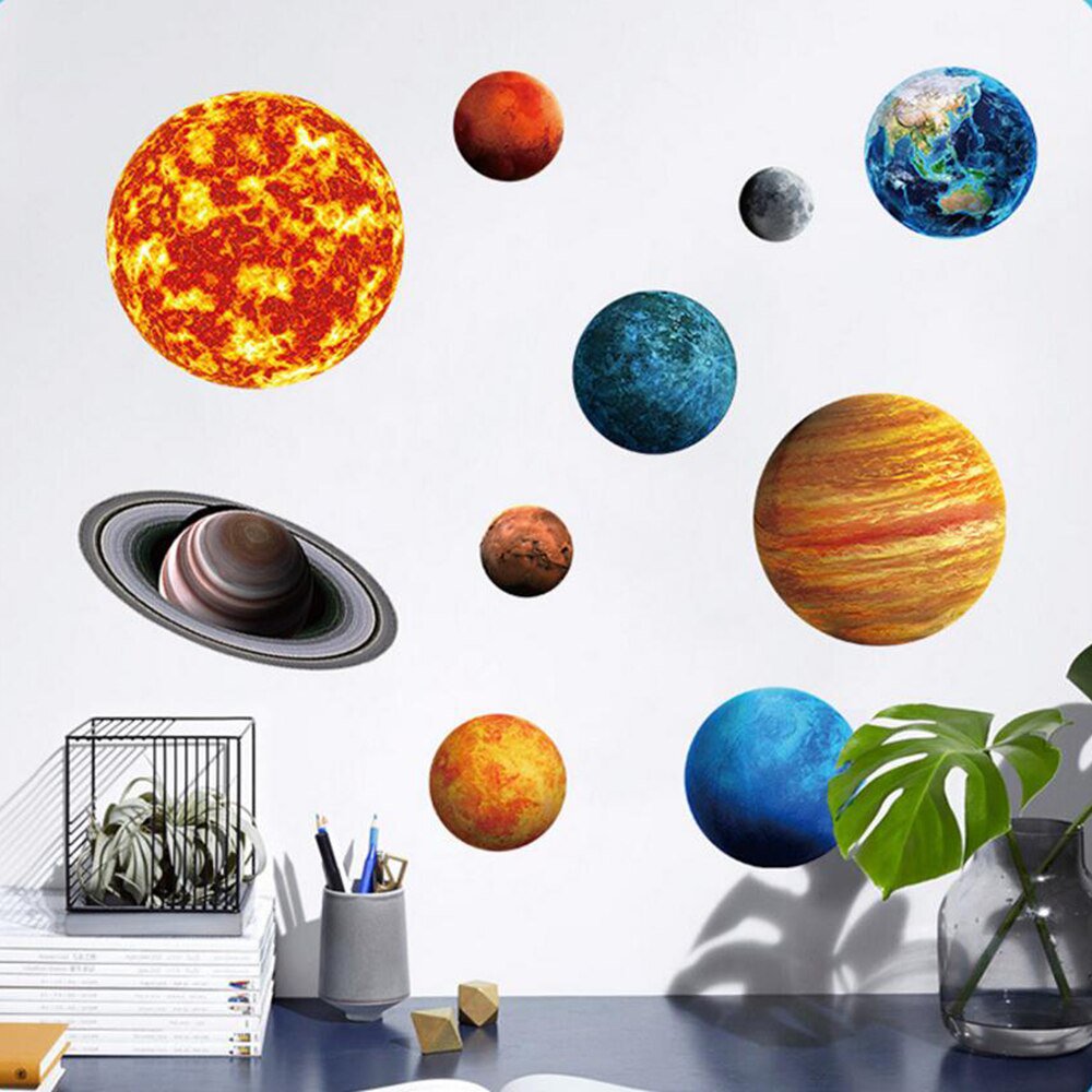 Luminous Moon 3D Wall Sticker Glow In The Dark Wall Stickers For Kids Baby Rooms Bedroom