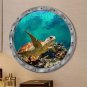 Underwater Fish Wall Stickers Waterproof Dolphin Turtle Sticker For Washing Machine Decoration