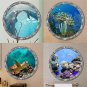 Underwater Fish Wall Stickers Waterproof Dolphin Turtle Sticker For Washing Machine Decoration
