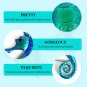 Metal Blue Sea Turtle Seahorse with Glass Wall Art for Home Decorative Objects Sculpture