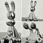 Modern Home Decor Creative Electroplating Rabbit Ceramic Figurines Miniatures Living Room