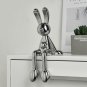 Modern Home Decor Creative Electroplating Rabbit Ceramic Figurines Miniatures Living Room