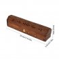 Wooden Incense Stick Burner Coffin Cone Holder Joss Stick Box with Storage