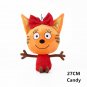 Genuine kid e cats Russian Три кота My Family Three Happy Cats Plush Doll Cookie Candy
