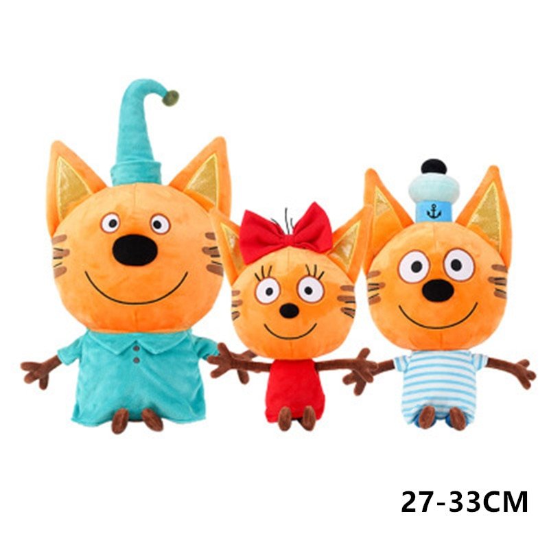 Genuine kid e cats Russian &ETH;&cent;&Ntilde;�&ETH;&cedil; &ETH;&ordm;&ETH;&frac34;&Ntilde;�&ETH;&deg; My Family Three Happy Cats Plush Doll Cookie Candy