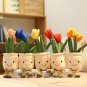 Lifelike Tulip Succulent Plants Plush Stuffed Toys Soft Home Decor Doll