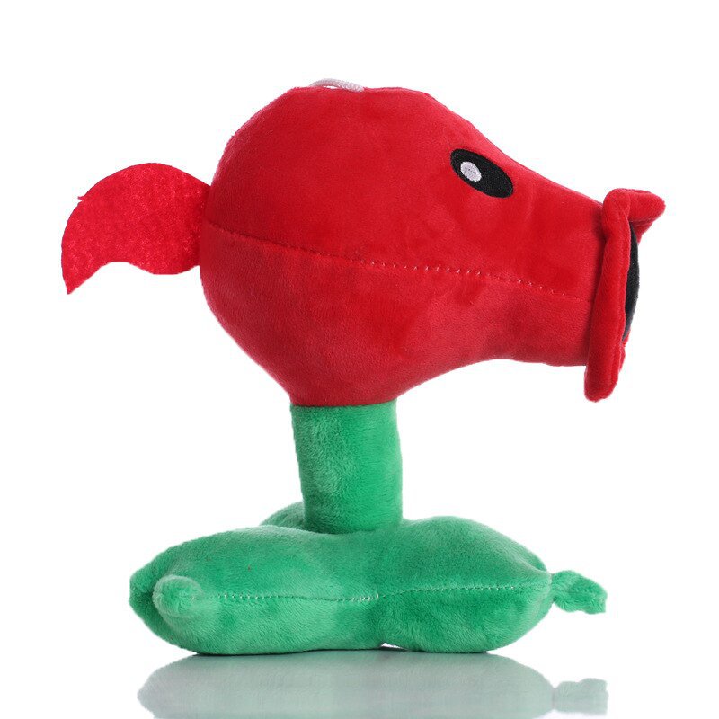 17cm Plants vs Zombies Fire Peashooter Plush Toys PVZ Plant Peashooter ...