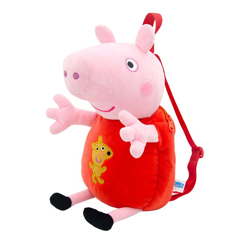30CM Size Peppa Pig knapsack Plush Doll Model Toy gift