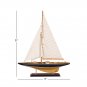 Coastal Wood Sail Boat Sculpture, 17"W X 21"H Sculptures Statues Office Home Decorative Figurines