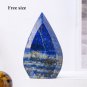 1PC Natural Lapis Lazuli Flame Polished Home Decoration Stone Handicraft Ornaments Energy Crystal