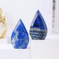 1PC Natural Lapis Lazuli Flame Polished Home Decoration Stone Handicraft Ornaments Energy Crystal