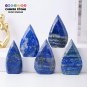 1PC Natural Lapis Lazuli Flame Polished Home Decoration Stone Handicraft Ornaments Energy Crystal