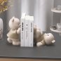 Bear Book End Figurine Cream Style Cute Little Decorations Living Room