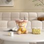 Cartoon Bear Storage Tray Statue Kawaii Dudu Bear Sculpture Keys Jewelrys Storage Box Resin
