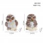 2Pcs Baby Owl Ornaments Cartoon Realistic Chubby Egg Shell Incubation Collection Garden