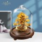 Feng shui Decor Lucky Wealth Ornament 24k Gold Foil Pine Tree Gold Crafts Office