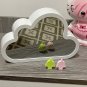 DIY Cloud Tulip LED Night Light Girl Bedroom Ornaments Creative Photo Frame Mirror Table Lamps