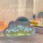 DIY Cloud Tulip LED Night Light Girl Bedroom Ornaments Creative Photo Frame Mirror Table Lamps