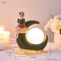 European Girl Moon Lights Simple Decor Sculptures & Figurines Creative Living Room Decor Home