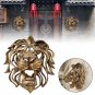 30Cm Rare Find Large Lion Head Wall Mounted Art Sculpture Gold Resin Lion Head Art Wall Luxury