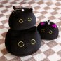 25cm Round Ball Cat Plush Pillow Toys Soft Stuffed Cartoon Animal Doll Black Cats Nap Cushion