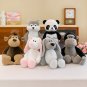 35cm Simulation Jungle Animal Rabbit Poodle Dog Doll Plush Toy Giraffe Elephant Doll Doll Gift