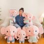 Plush Toy Elephant Dress Heart Big Ear Couple Lover Kawaii Cartoon Animal Stuffed Doll Girl