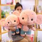 Plush Toy Elephant Dress Heart Big Ear Couple Lover Kawaii Cartoon Animal Stuffed Doll Girl