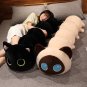 50cm Giant Plush Caterpillar Cat Doll Kawaii Big Eyes Cats Plush Toy Stuffed Cute Worm Toy Cute