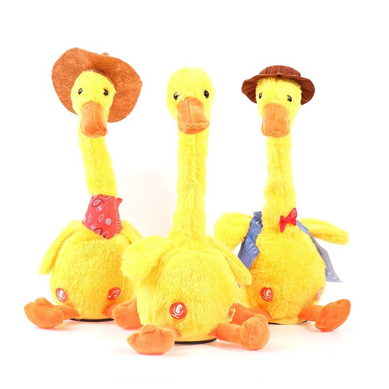 Dancing Duck Electronic Plush Toys Repeat Talking Toy Can Sing Record Voice Interactive Toy