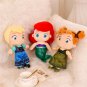 Disney Ariel Princess Mermaid Plushie Q Version Doll Soft Stuffed Plush Baby Sleeping Pillow Doll