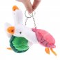 1PCS Cute Turtle Big White Goose Plush Toy Pendant Soft Stuffed Doll Keychain
